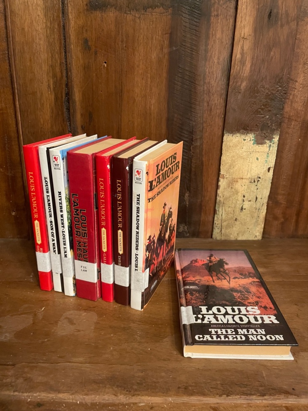 L'Amour Hardcover Collection with Red and Brown Covers